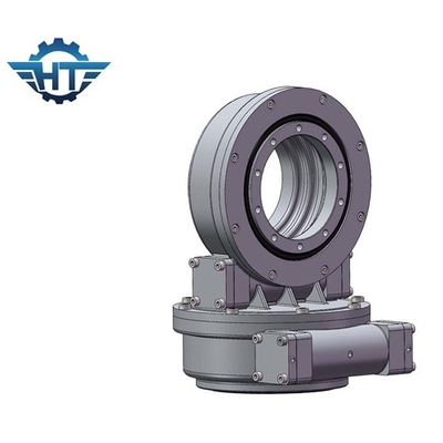 SDE21 Gear Ratio 125 / 1 hourglass Worm Gear Slew Drive With Enclosed Housing For CPV