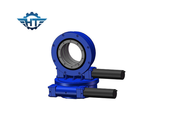 SDE7 Low Speed High Torque Worm Drive Slewing Ring With Electric Motor Or Hydraulic Motor