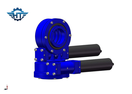 Blue SDE3 Dual Axis Slew Drive For Solar Tracker With Enclosed Housing