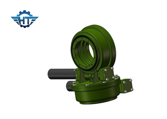 Dual Axis Small Slew Drive With 24VDC Planetary Geared Motor For Solar Tracking System