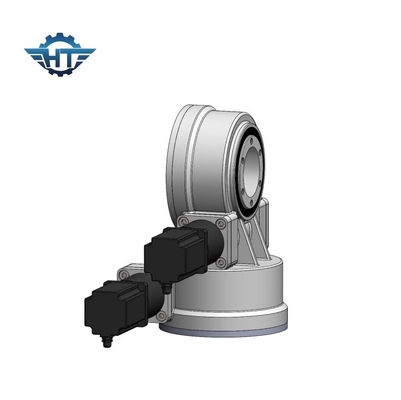 Worm Gear Dual Axis Slew Drive For Solar Tracker With Multi Tooth Contact And 24V Motor