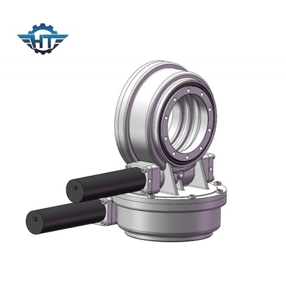 Helical Gear Enclosed Housing Dual Axis Slew Drive Model SDE21 With AC 380 Motor For Solar Tracker
