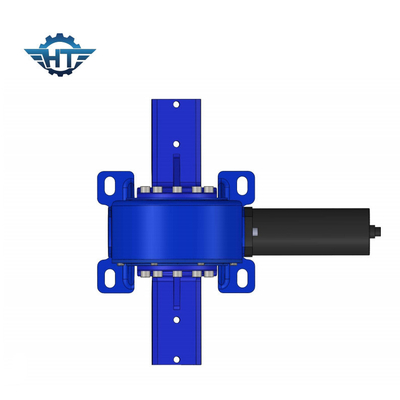 Horizontal Enclosed Small Slew Drive Attached With 24VDC Motor With For Tilted Solar Trackers