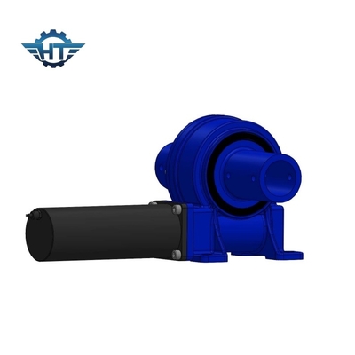 VE5 Model Horizontally Mounted Worm Gear Slew Drive With 24V DC Brushed Gear Motors For Solar Trackers