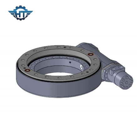 Hourglass Worm Gear Small Slew Drive For Solar Tracker With 24VDC Planetary Gear Motor