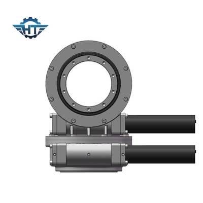 Precision IP66 Self Locking Dual Axis Slew Drive With Self Locking Feature For Solar Panel Trackers