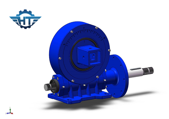 Vertical Single Worm Slew Drive Gearbox With 230VAC Gear Motor For Solar Tracking System