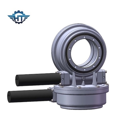 SDE21 Gear Ratio 125 / 1 hourglass Worm Gear Slew Drive With Enclosed Housing For CPV