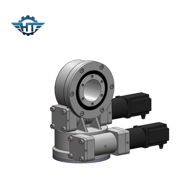 Enclosed Dual Axis Solar Tracker Slew Drive Worm Gear Slewing For PV ...