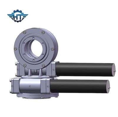 Gear Ratio Dual Axis Solar Tracker Slew Drive With Motor For PV Solar ...